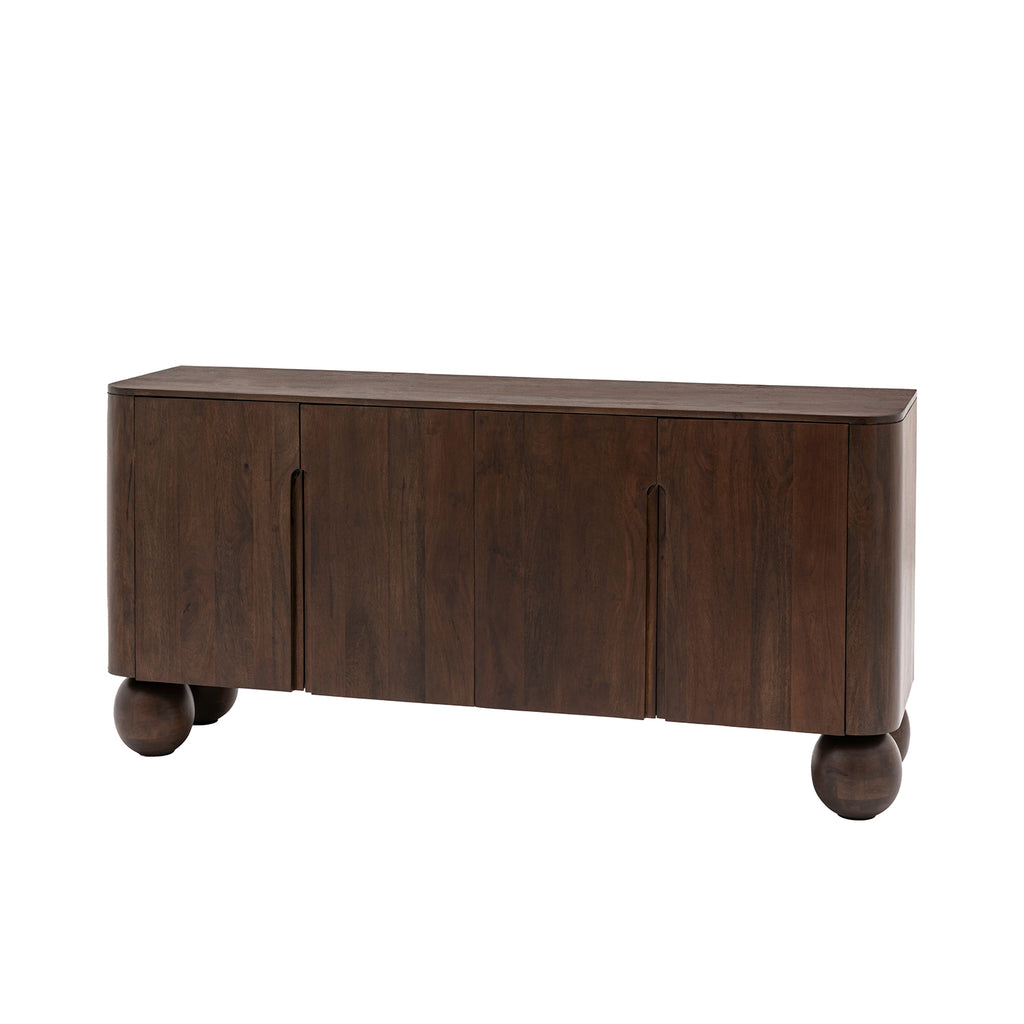 Maelynn 4 Door Sideboard - 170x43x80 / Dark Wood
