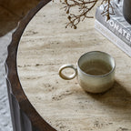 Matteo Coffee Table - Travertine & Mango