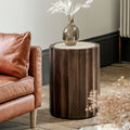 Matteo Side Table - Travertine & Mango