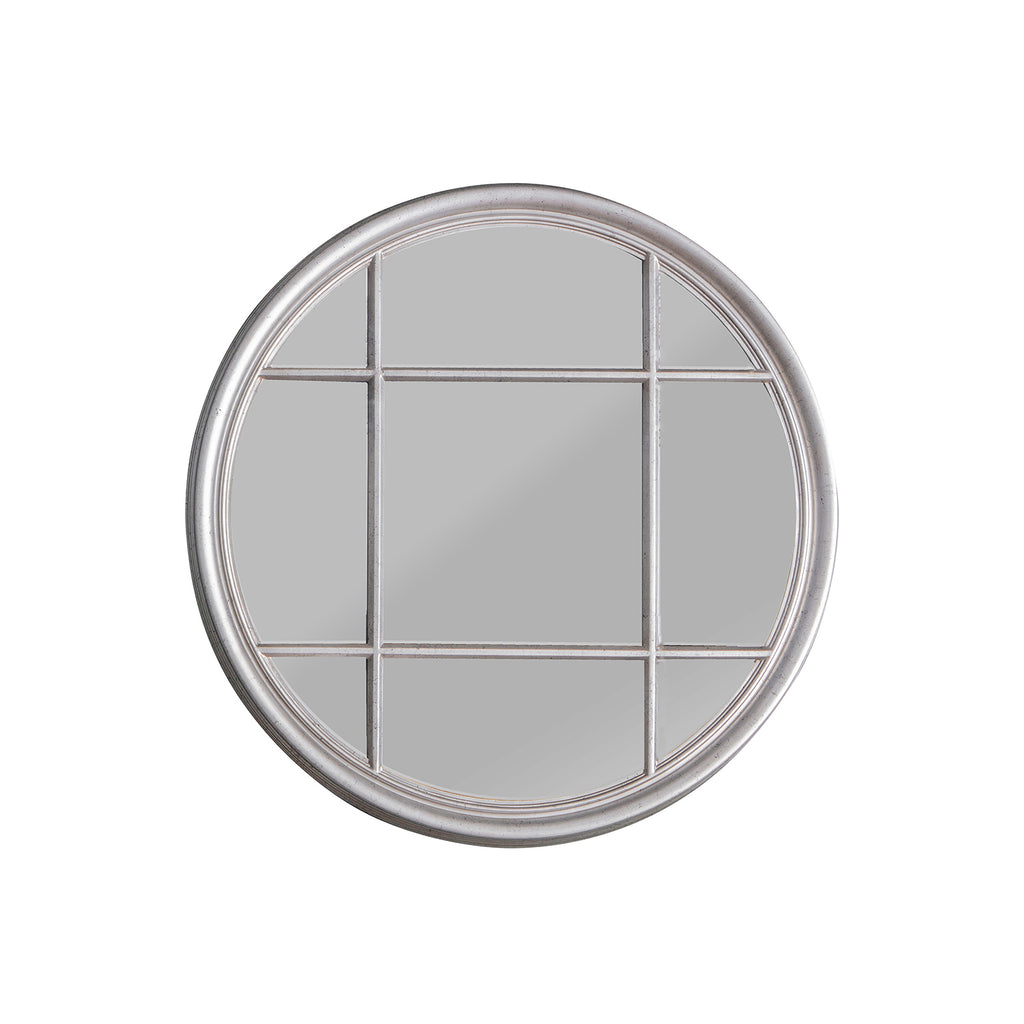 Round Window Mirror - Silver
