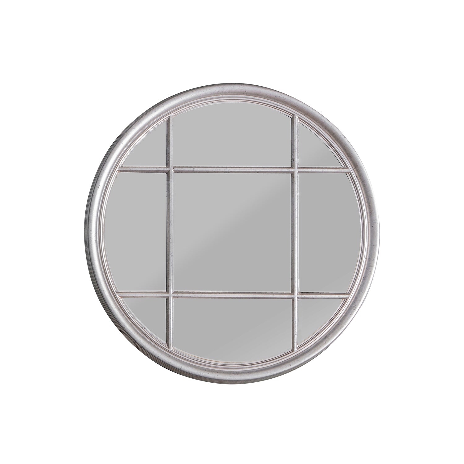 Round Window Mirror - Silver