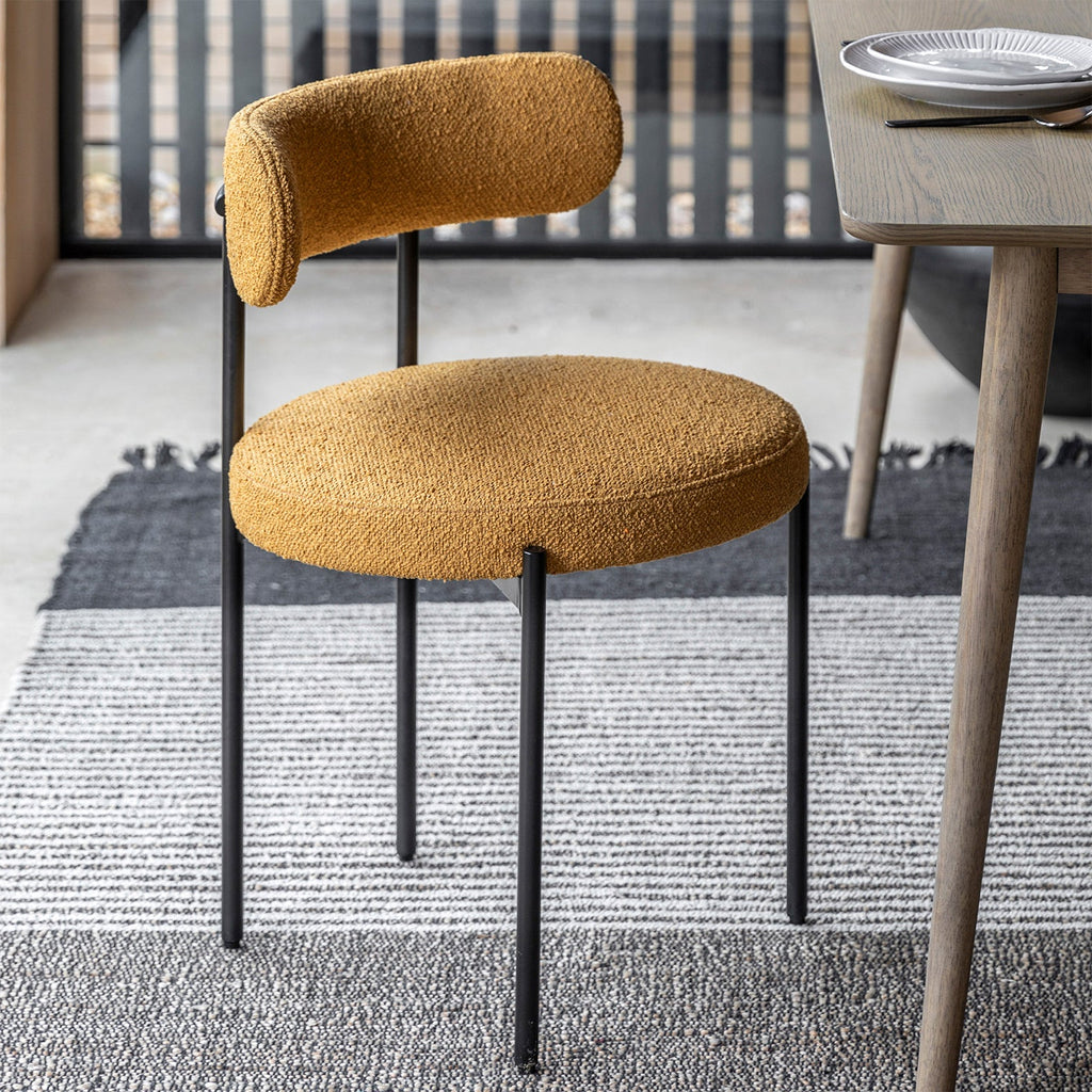 Perla Dining Chair:- Ochre