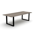 Kips Bay Oak Dining Table (40mm) U Steel Legs