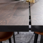 Kips Bay Oak Dining Table (40mm) U Steel Legs