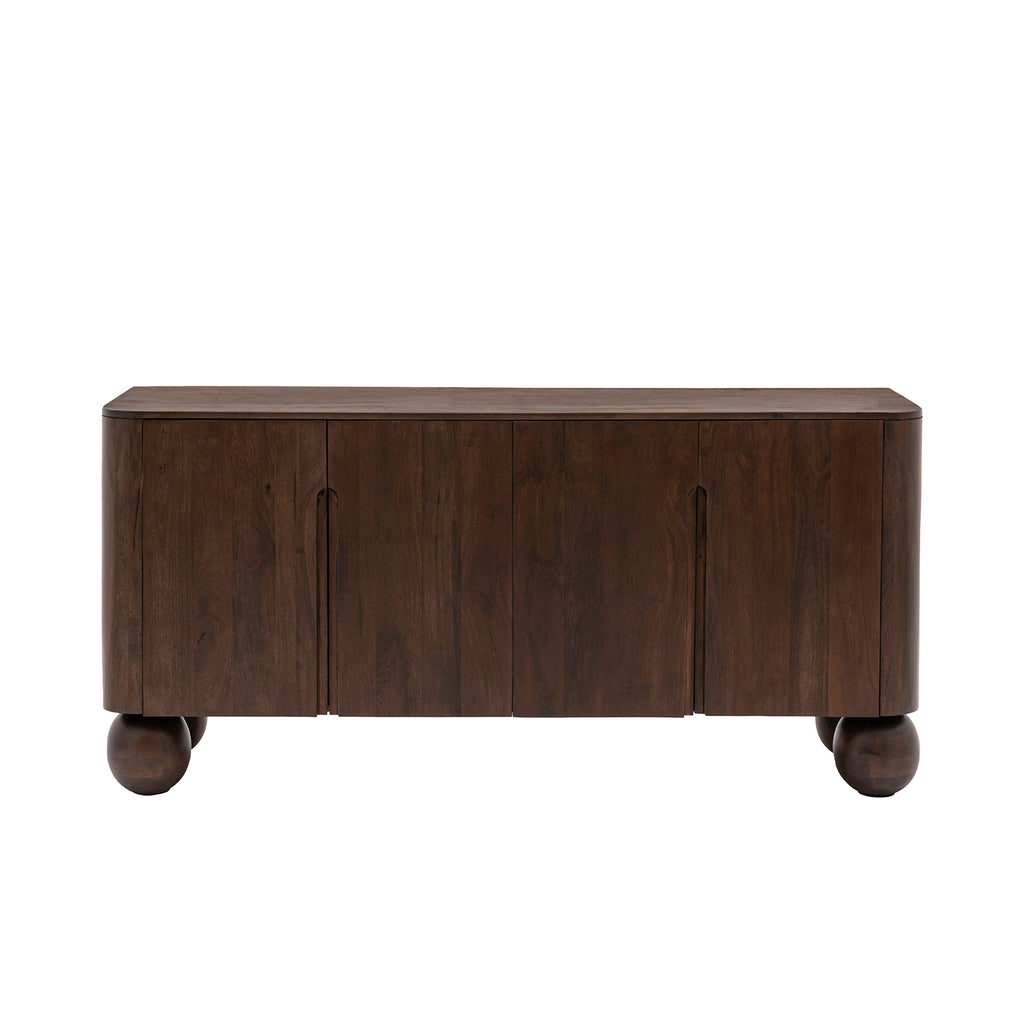 Maelynn 4 Door Sideboard - 170x43x80 / Dark Wood