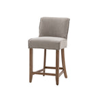 Harris Bar Stool:- Grey Linen Taupe, Set of 2
