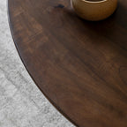 Maelynn Round Coffee Table:- Dark Wood