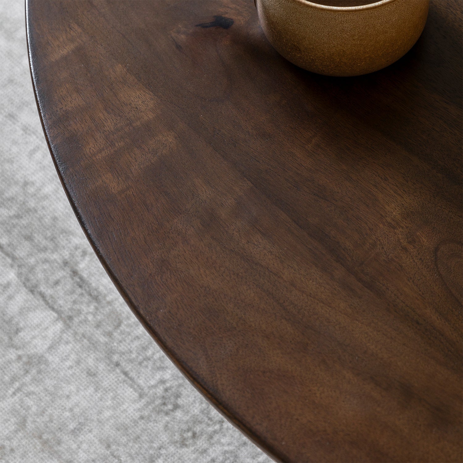 Maelynn Round Coffee Table:- Dark Wood