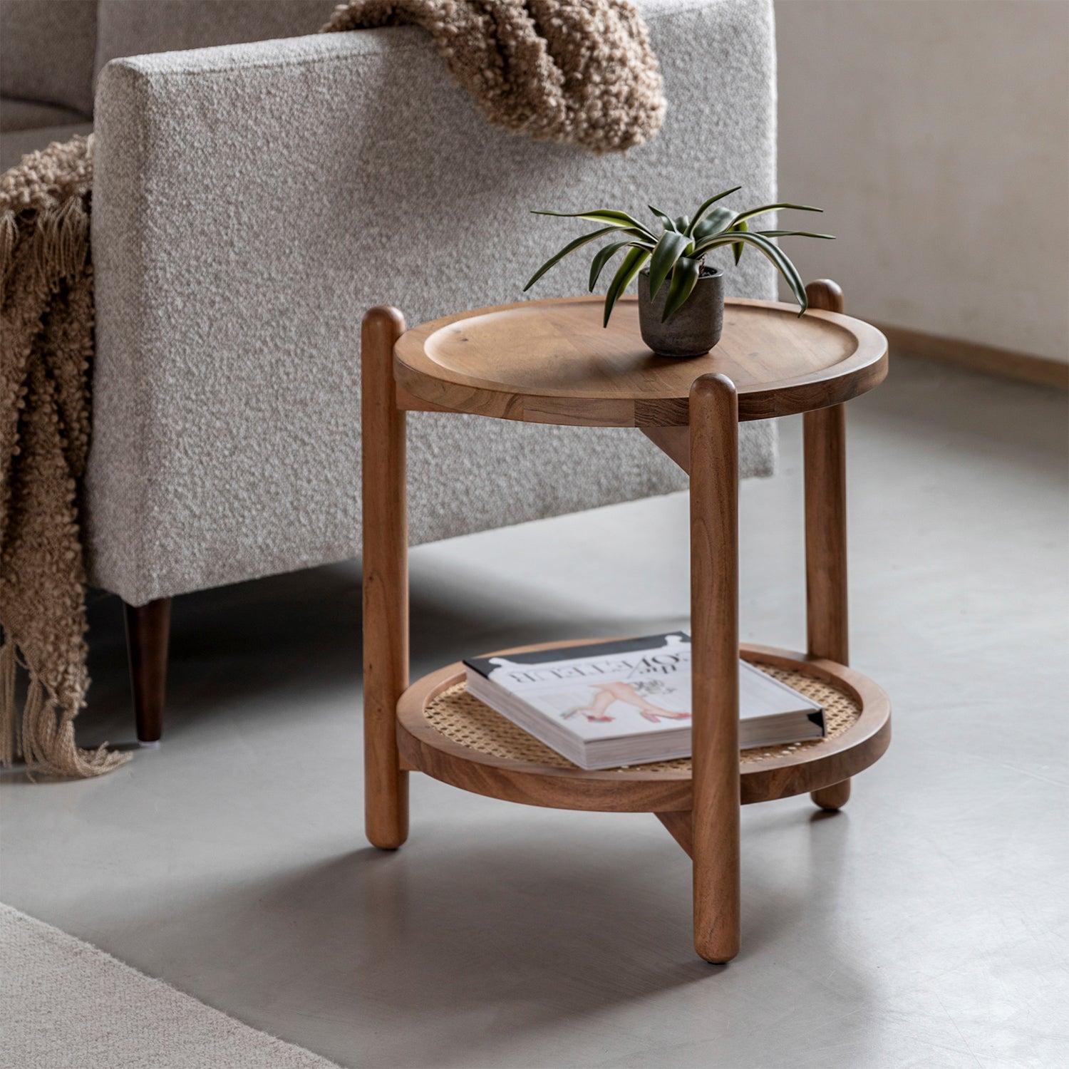 Riya Side Table:- Natural