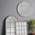 Round Window Mirror - Silver