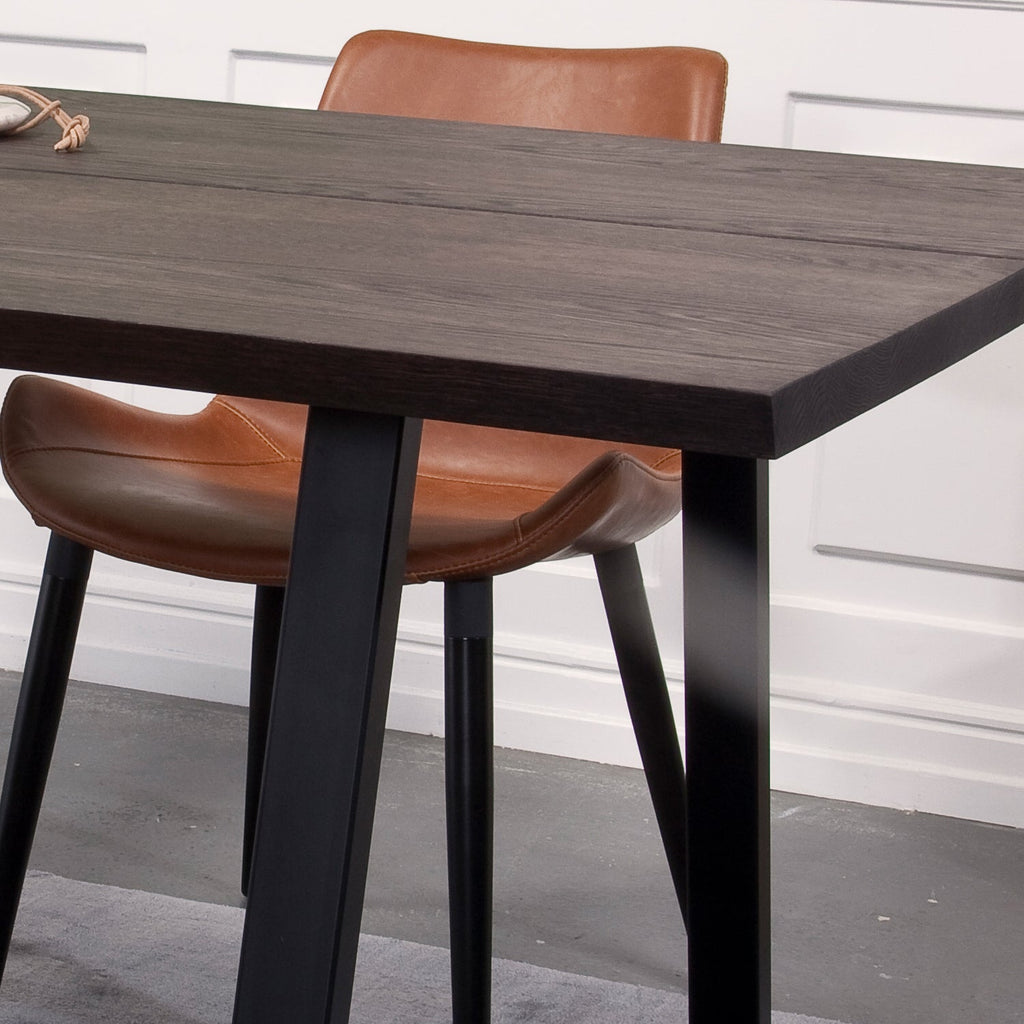 Kips Bay Oak Dining Table (40mm) U Steel Legs