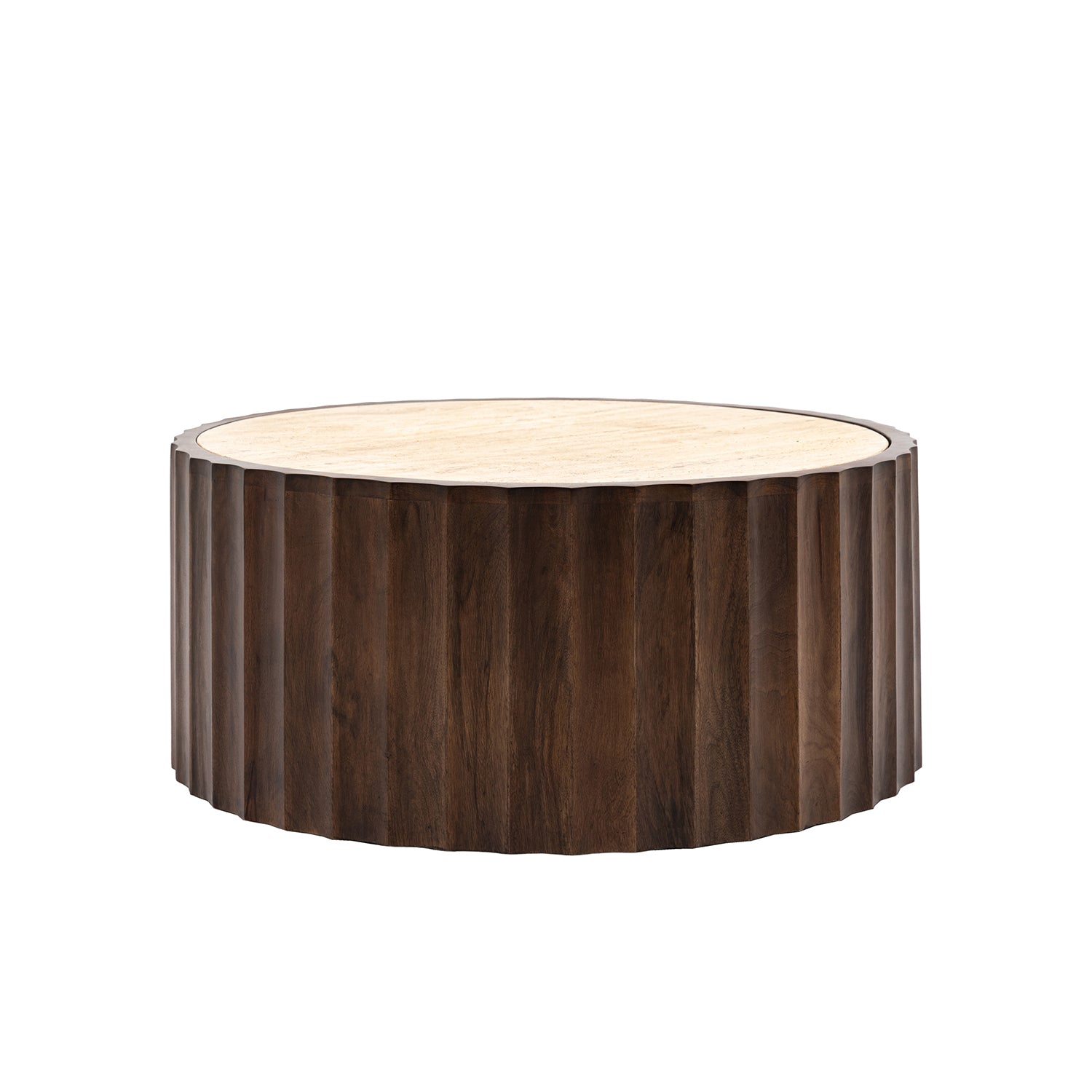Matteo Coffee Table - Travertine & Mango