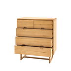 Maurice 5 Drawer Chest:- Natural