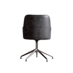 Presley Swivel Chair:- Antique Ebony / Silver