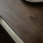 Elegant walnut dining table with a sleek and contemporary look