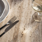 Maelynn Round Dining Table:- 110x110x73cm / Dark Wood