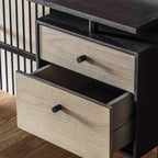 Slade 2 Drawer Desk 1300x:- Natural