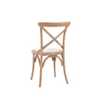 Cafe Chair Washed Oak Linen - Set Of 2