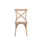 Cafe Chair Washed Oak Linen - Set Of 2