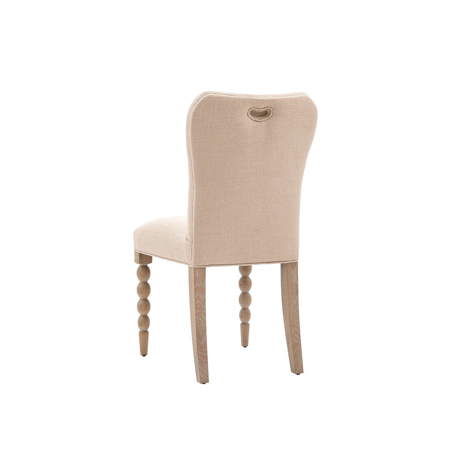 Back view of Wallingford Dining Chair revealing the construction of the backrest and support structure, showcasing durability and design