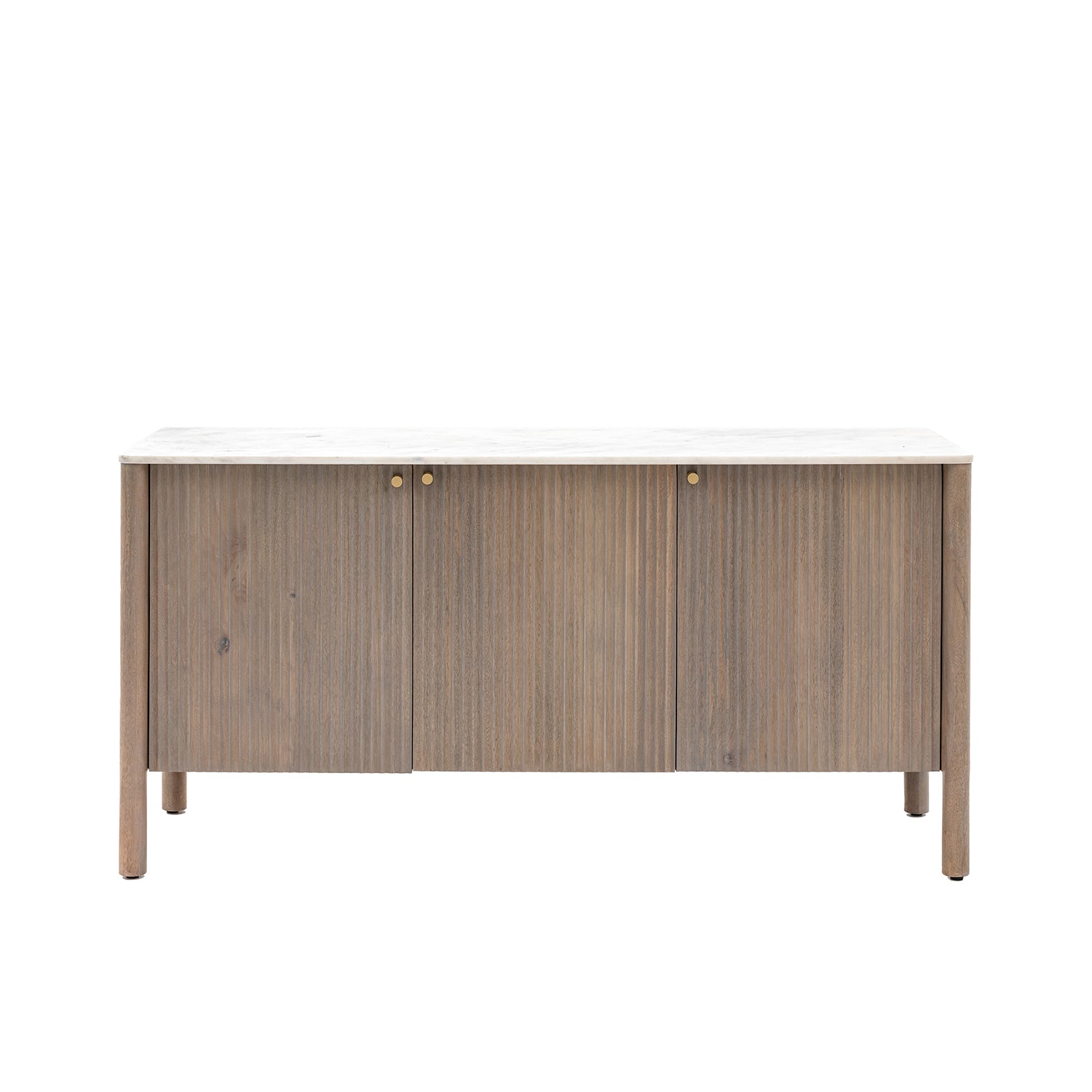 Zia 3 Door Sideboard:- Grey Wash / White