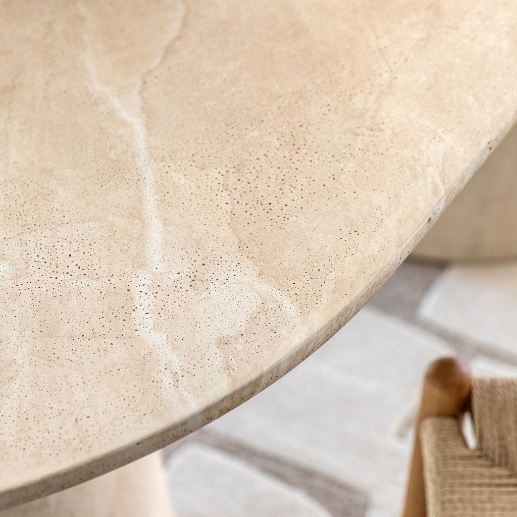 Bowery Dining Table - Travertine Style