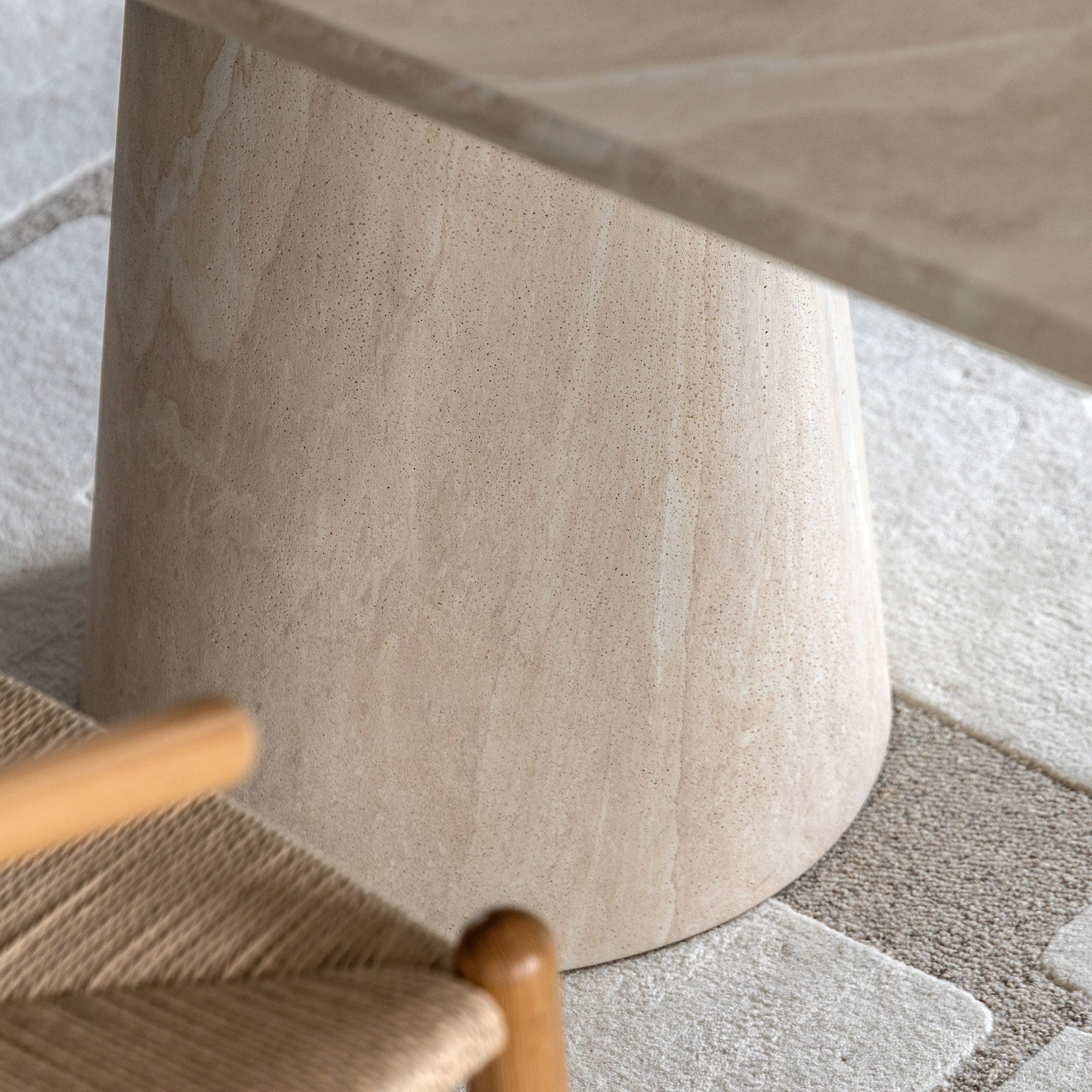 Bowery Dining Table - Travertine Style