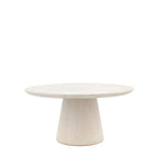Bowery Round Dining Table - Travertine Style