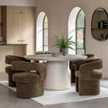 Bowery Round Dining Table - Travertine Style