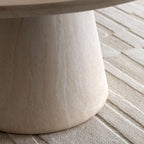 Bowery Round Dining Table - Travertine Style