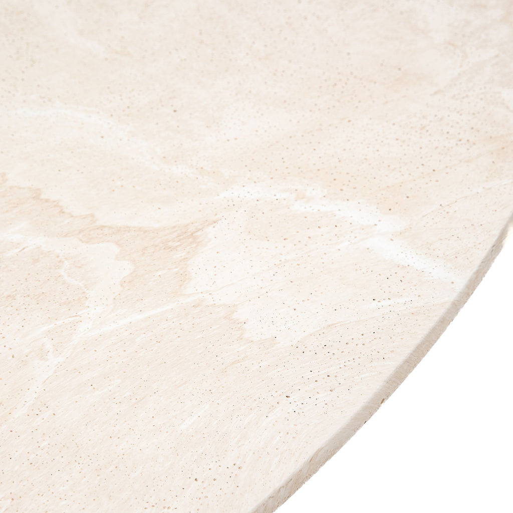 Bowery Round Dining Table - Travertine Style