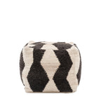 Black & White Pouffe - Square
