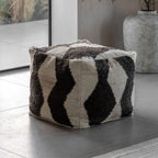 Black & White Pouffe - Square