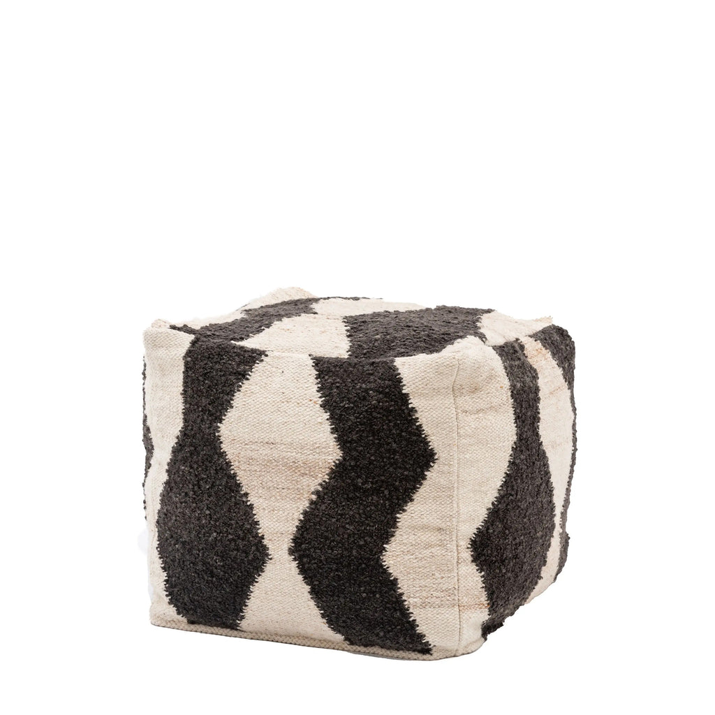 Black & White Pouffe - Square