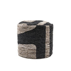 Navy Drum Pouffe - Round