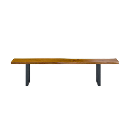 Hoxton Dining Bench - With Russet Top & U Shaped Legs - 2m