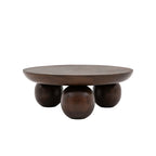 Maelynn Round Coffee Table:- Dark Wood
