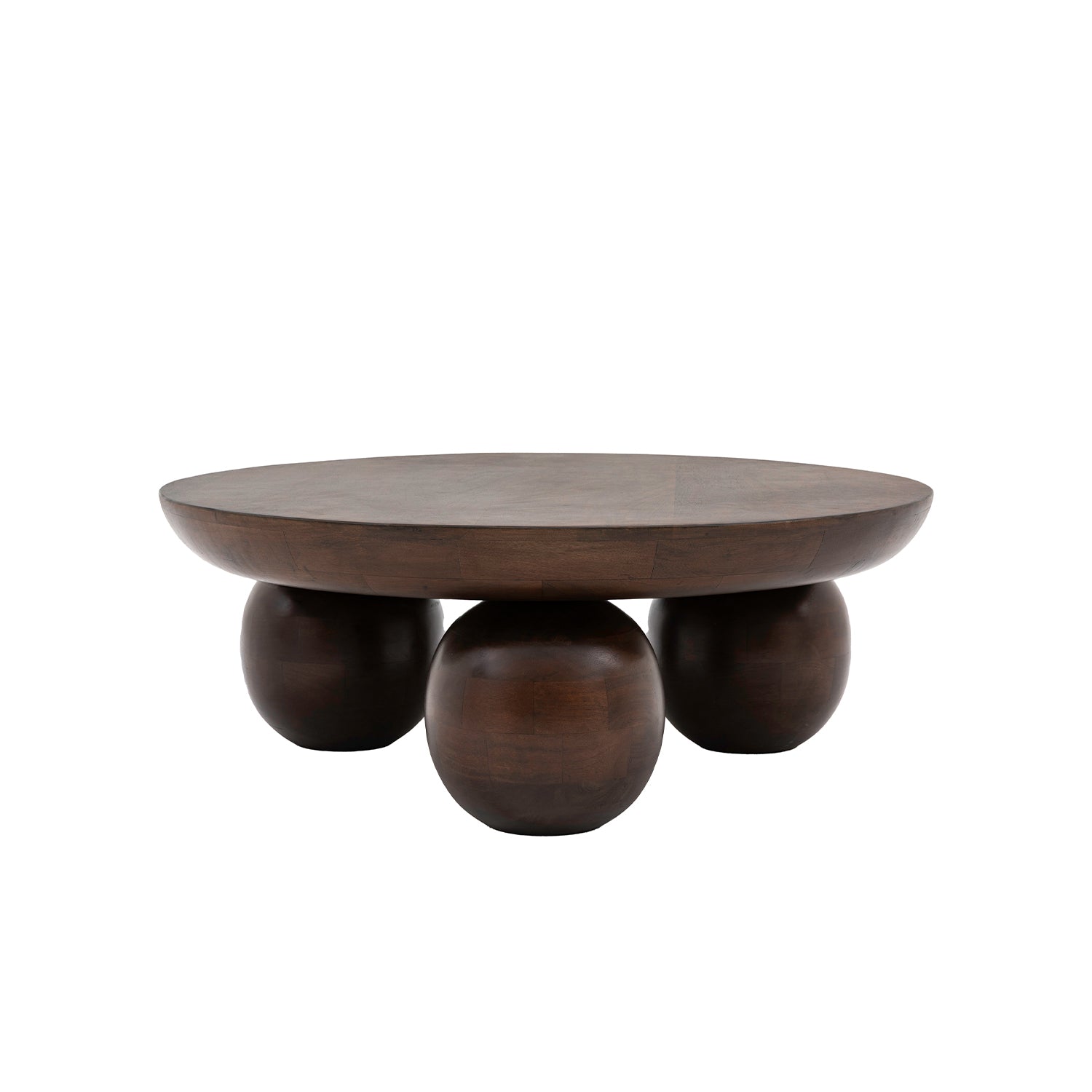Maelynn Round Coffee Table:- Dark Wood