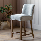 Harris Bar Stool:- Grey Linen Taupe, Set of 2