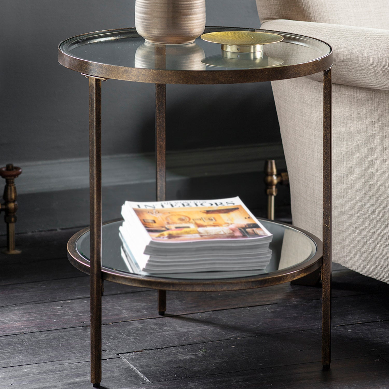 Jude Side Table:- Bronze