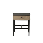Slade 1 Drawer Bedside - Black/Natural