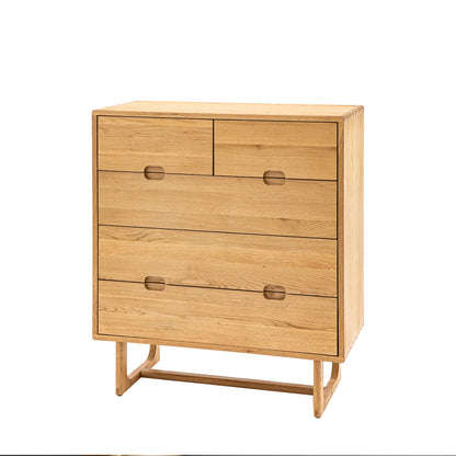 Maurice 5 Drawer Chest:- Natural
