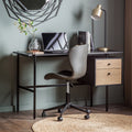 Slade 2 Drawer Desk 1300x:- Natural
