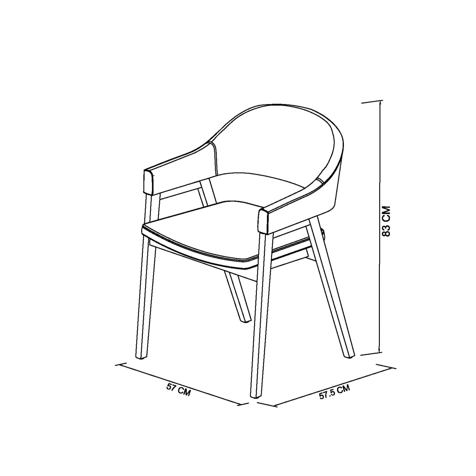Dallas Peppercorn Dining Chair - Cedar Velvet
