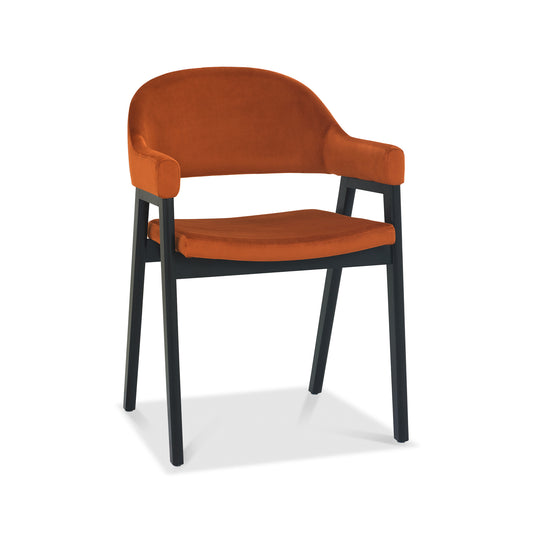 Islington Peppercorn Dining Chair - Rust Velvet
