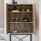 Ingrid 2 Door Cocktail Cabinet - Smoked