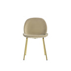 Levi Dining Chair - Cream Velvet & Brass