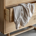 Maurice 5 Drawer Chest:- Natural