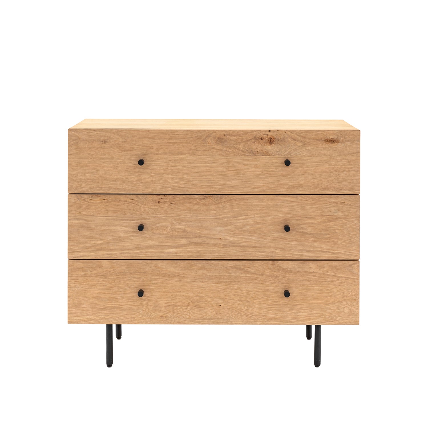 Ansel 3 Drawer Chest:- Natural