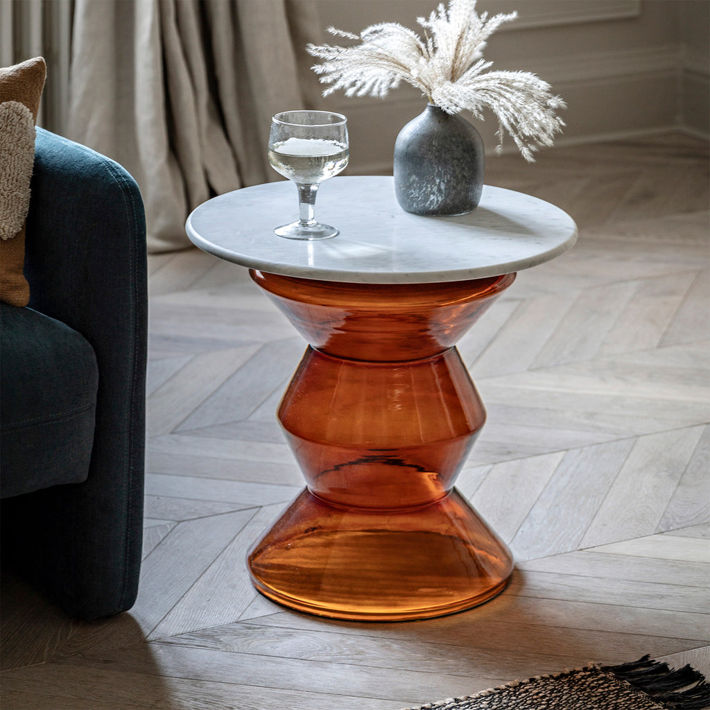 Finnick Side Table:- Orange